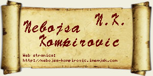 Nebojša Kompirović vizit kartica